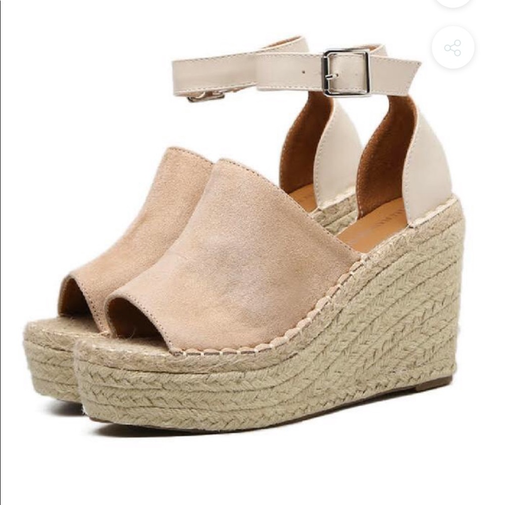 Platform Wedges ‘Heather’ Goodnight Macaroon